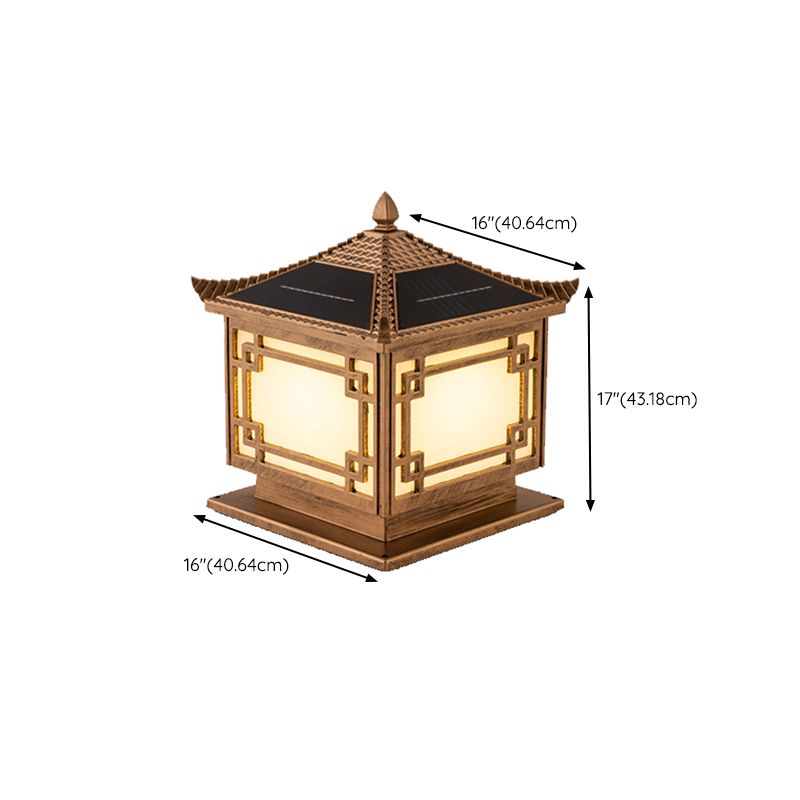 Contemporary Pillar Light Creative LED Solar Lighting Fixture for Garden