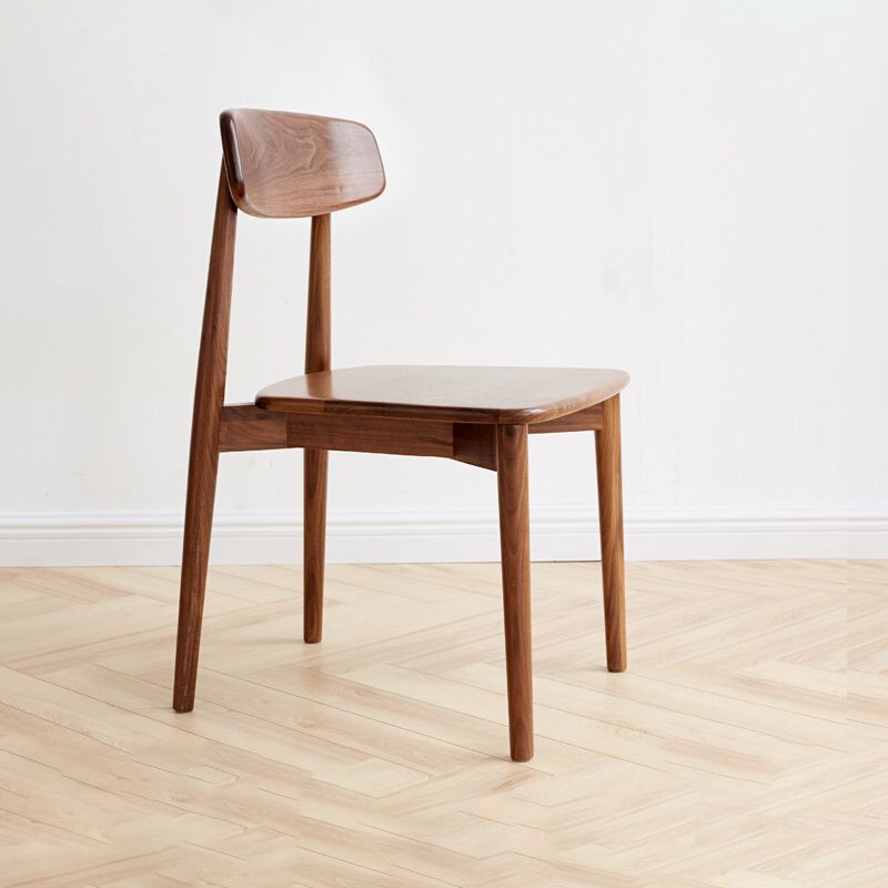 Indoor Contemporary Solid Wood Open Back Armless Dining Side Chair