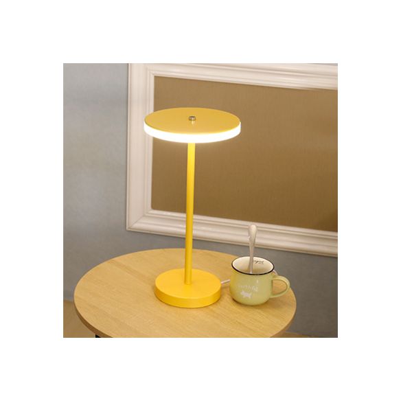Macaron Style Rounded Table Lamp Acrylic LED Living Room Table Lighting in Blue/Green, Warm/White Light