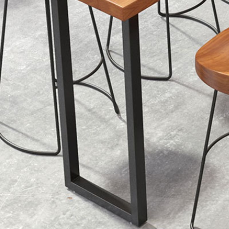 1/2/7 Pieces Modern Rectangle Pub Table Set Wooden Counter Table with Backless Stools