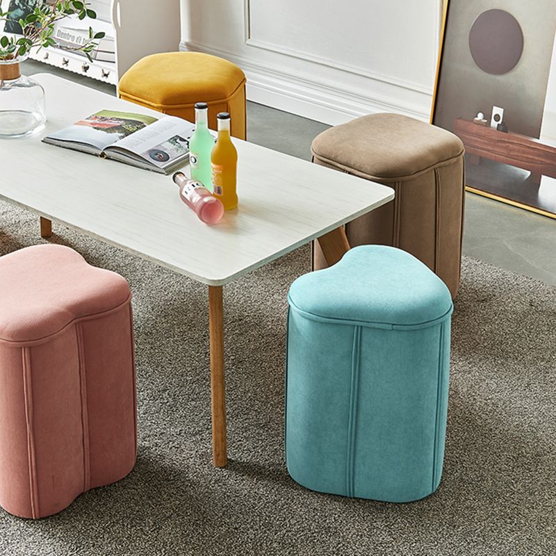 Contemporary Ottoman Solid Color Cotton Blend Standard Indoor Tear Resistant Ottoman