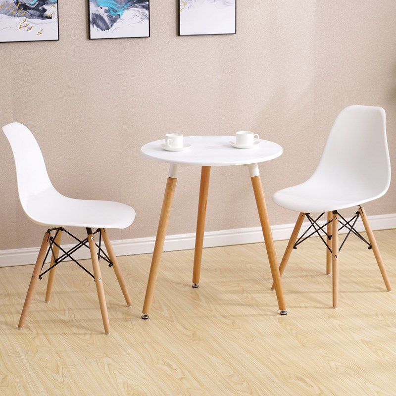 Wooden Dining Room Table for 2 Person with Natural Wood Legs