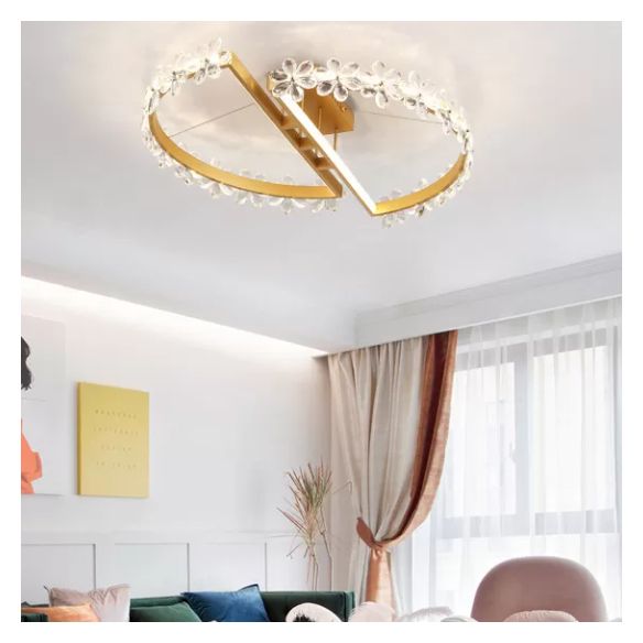 Flush Mount Techo de techo de mono Iluminación de cristal Foyer Hotel Light