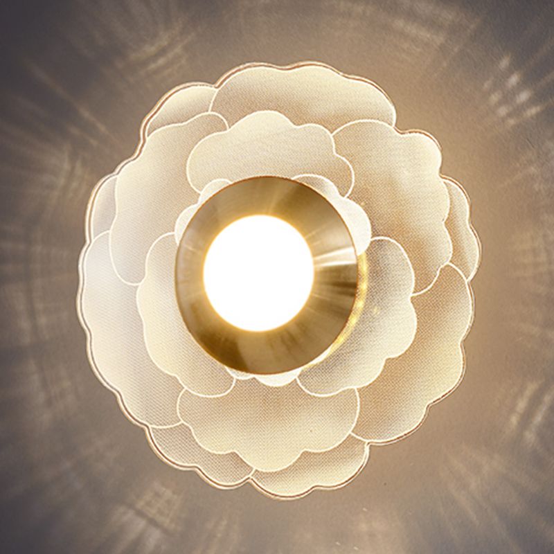 Luz de pared LED de apliques de pared acrílica simple contemporánea para dormitorio de sala de estar