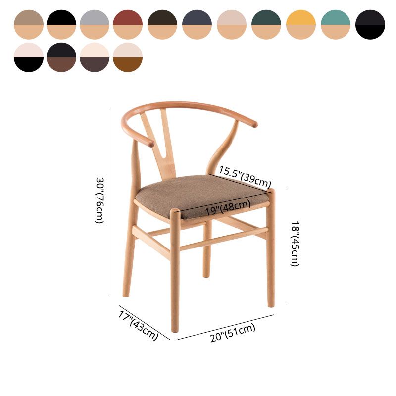 Silla de comedor natural tapizada contemporánea Wishbone Home Chair