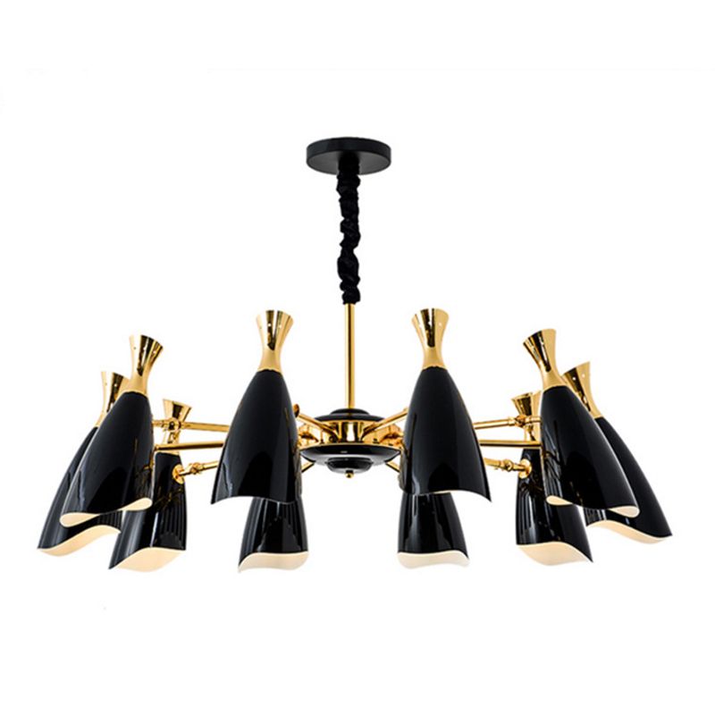 Gearceerde metalen kroonluchter verlichting hedendaagse stijl hanglamp lampje voor woonkamer