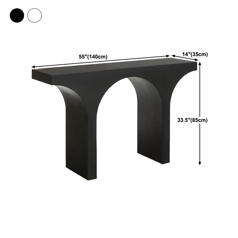 Wood Console Table 33.4 inch High, Hall Sled Console Accent Table