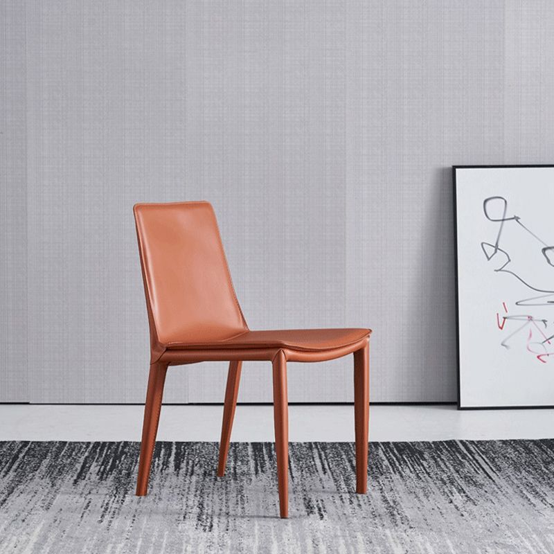 Contemporary Dining Metal Chair Armless Side Chairs for Kitchen