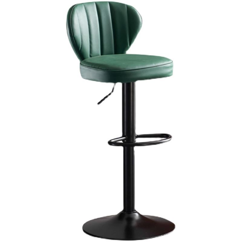 Industrial Design Armless Low Back Counter Stools for Home Leather Stools