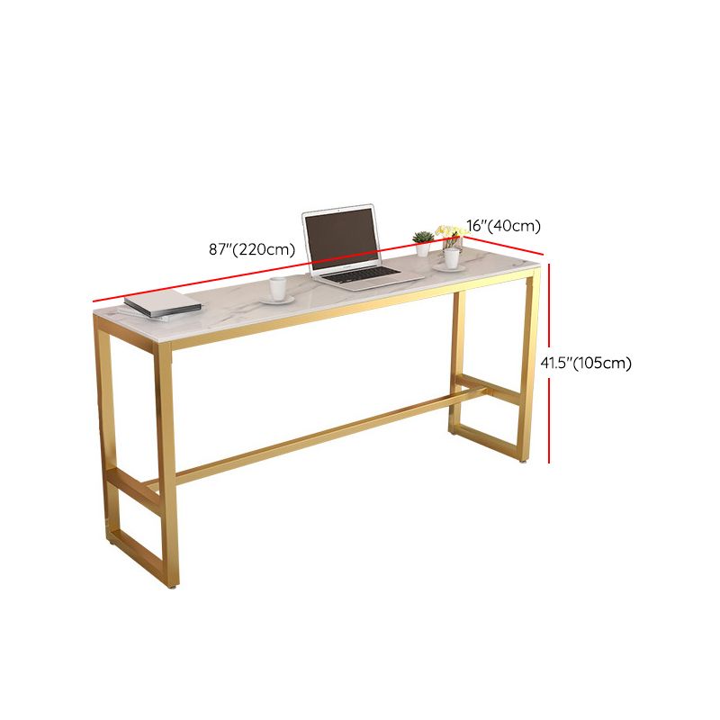 Modern Bar Table White Dining Table for Kitchen Living Room Coffee Room