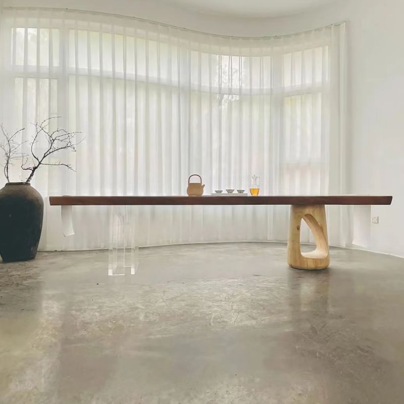 Modern Rectangle Dining Table Solid Wood Dining Table for Dining Room