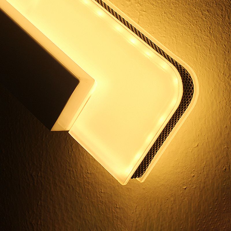 Luci da parete a specchio in metallo moderno moderno semplice stye teste muro di montaggio a parete in nero