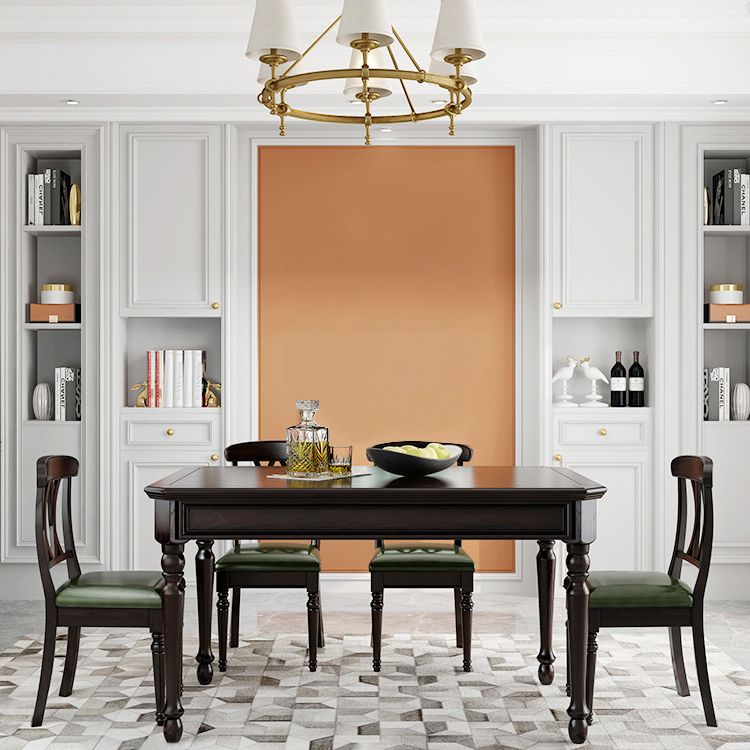 Traditional Wooden Dining Set with Rectangle Top and 4 Legs Base Dining¬†Room¬†Set