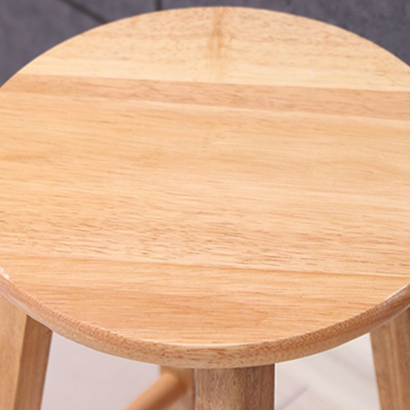 Taburete de bar de madera de la cocina del taburete sin brazos moderno del contador del respaldo con el asiento y el pedal de madera