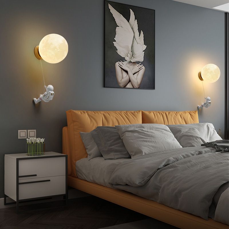 Child Room One Head Wall Sconce Astronauts Boy Room Wall Mounted Light Fixture