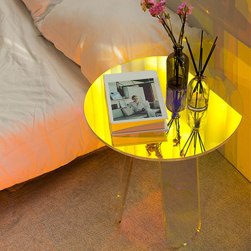 Luxurious Acrylic Side Table Round/Oval Side End Snack Table