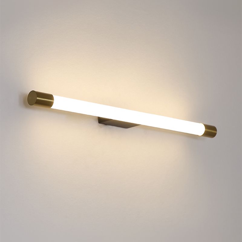 Metal Linear Shape Wall Lighting Modern Style 1 Light Wall Mounted Light Fixture in Gold