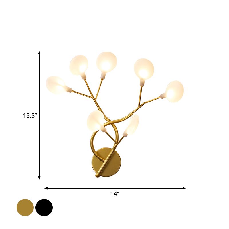 Modern Glowworm Wall Mount Light Fixture Acrylic LED Bedside Wall Lighting Ideas