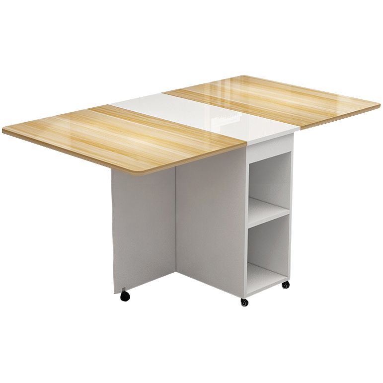 Mesa de comedor de estilo de mediados de siglo rectángulo de madera para usar en el hogar