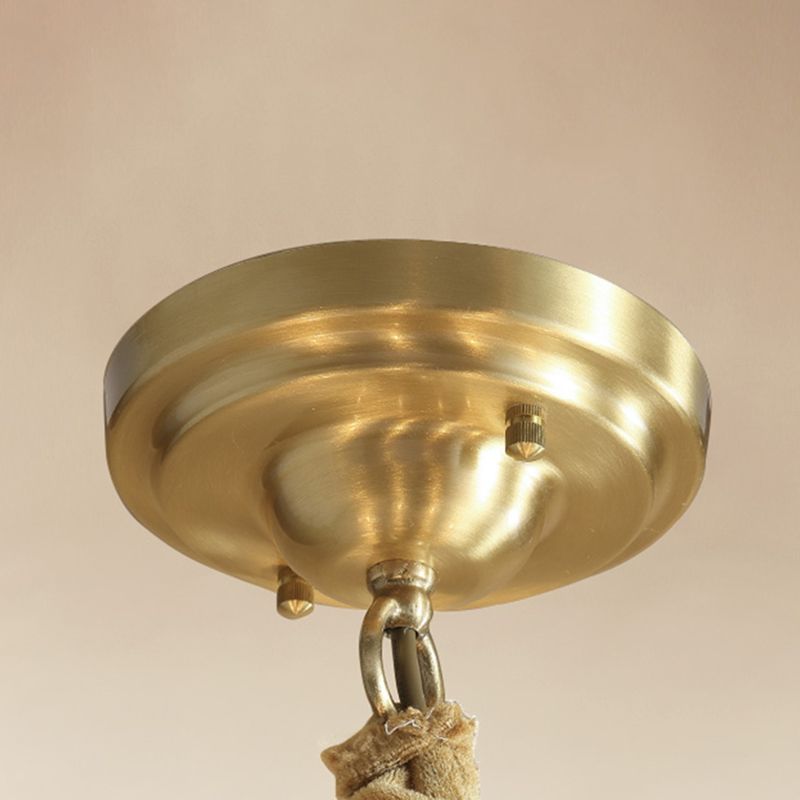 Lampadario del cono post-moderno appeso al lampadario bianco in tessuto bianco soffitto lampadario in oro per soggiorno