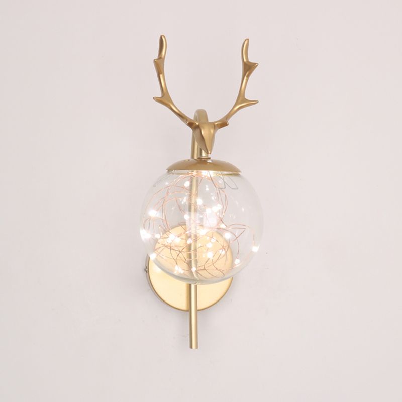 Glaskugelform Wand Licht moderne 1-Licht-Wandmontageleuchte