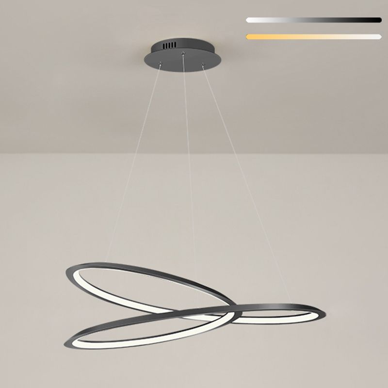 Curve senza soluzione di continuità lampadario a pendente lampadari moderni per sala da pranzo