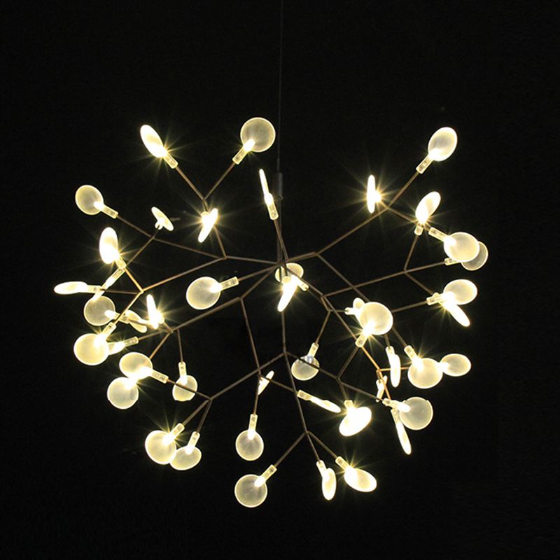 Metallzweig Anhänger Beleuchtung moderner Stil Multi -Leuchten hängende Lampe in Weiß