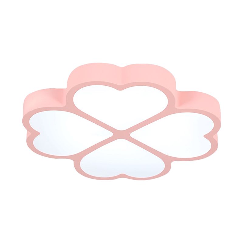 Lampada da incasso Clover Lampada minimalista a LED in acrilico rosa montata a soffitto per la scuola materna