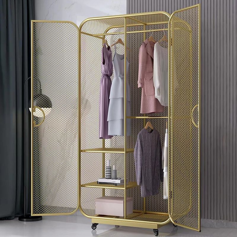 Modern Style Wardrobe Closet Metal Wardrobe Cabinet for Bedroom