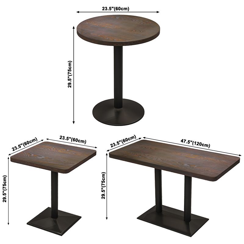 Industrialstil hölzerner Abendküche Tisch brauner Tisch mit schwarzem Rahmen
