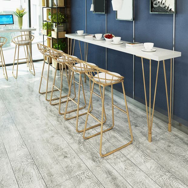 Glam Style Rectangle Bar Table Set 1/2/3/5/9 Pieces Solid Wood Counter Table