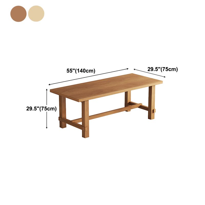 Modern Ash Wood Table for Restaurant Rectangle Dining Table with Trestle Base