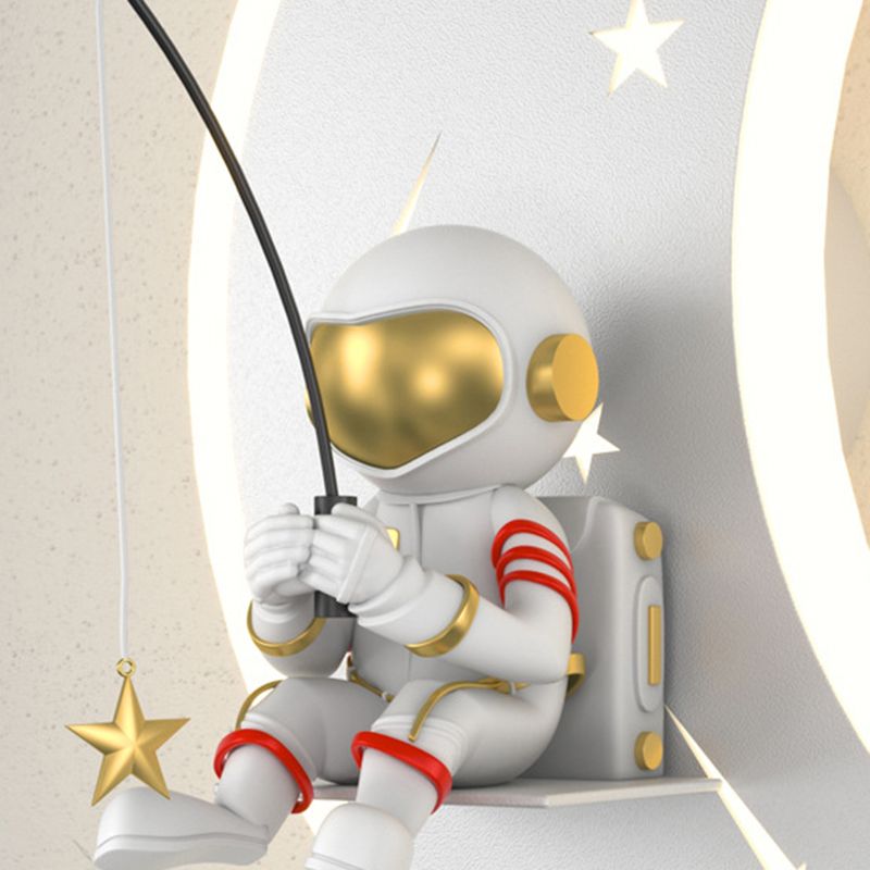 Moon Shape Wall Mount Light Children LED Wall Light with Acrylic Shade for Bedroom