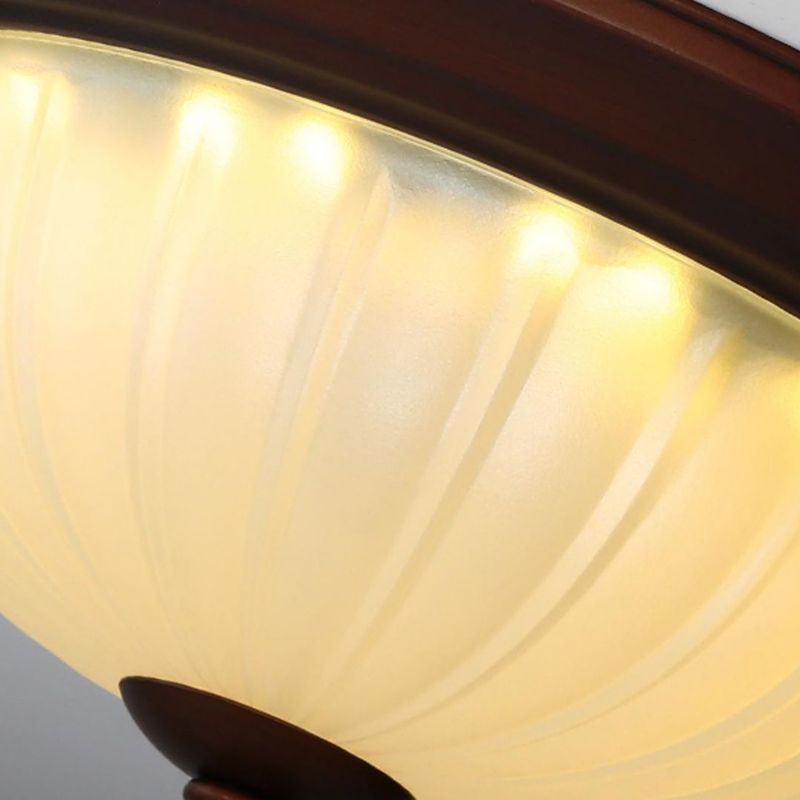 American Style Ceiling Light Dome Shape Ceiling Lamp with Glass Shade for Bedroom