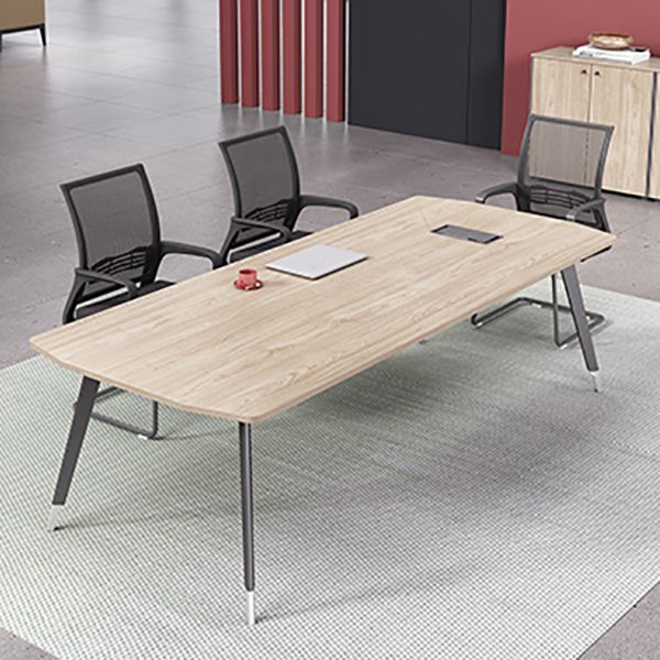 Artificial Wood Office Desk Conference Table Office Curved Writing Desk