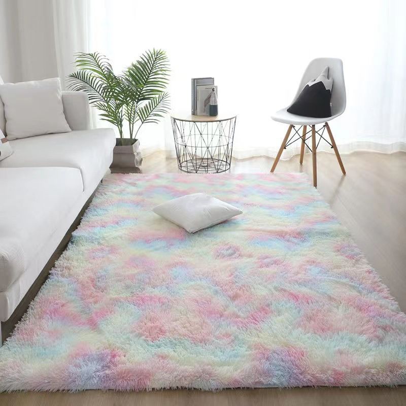 Pink Casual Carpet Polyester Gradient Ramp Carpet Washable Carpet for Drawing Room