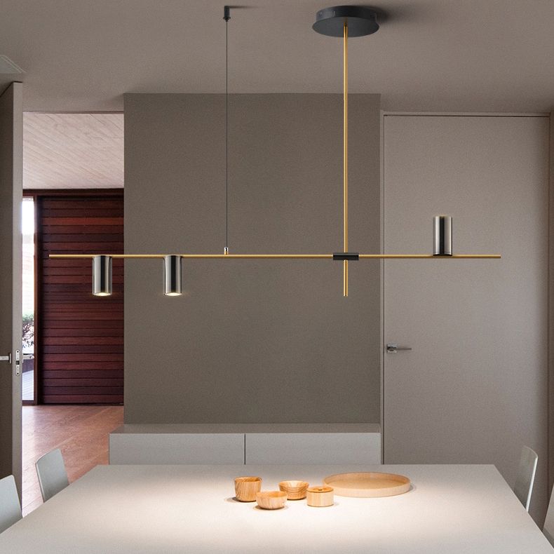 Lámpara de comedor de mesa de comedor simple nórdica lámpara colgante de comedor en oro