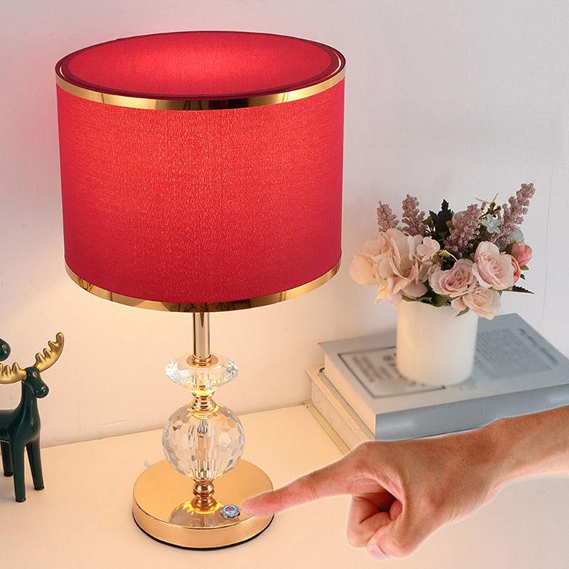 Lampada da tavolo da tavolo in tessuto contemporaneo Lampada per la scrivania per la scrivania per soggiorno per soggiorno