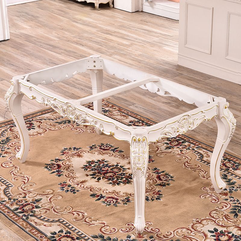 Solid Wood Base Dining Collection Rectangle Dining Table for Home