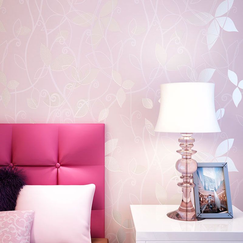 Entwined Leaves Wall Art 900 Wallpaper Roll for Girl's Bedroom, 33-foot x 20.5-inch