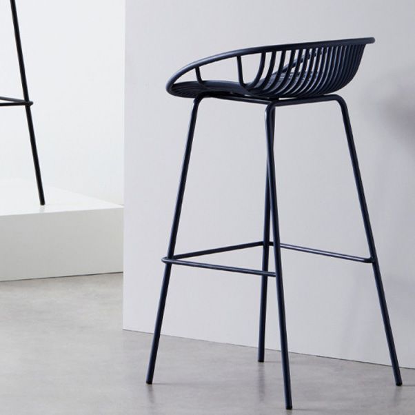 Modern Style Bar-stool Metal Counter Bar Stool with Metal Legs for Kitchen