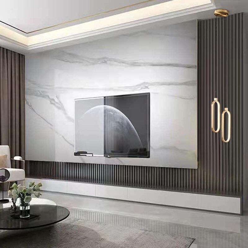 Oval Suspended Lighting Fixture Minimalist Style LED Metal Pendant Light Kit for Bedroom