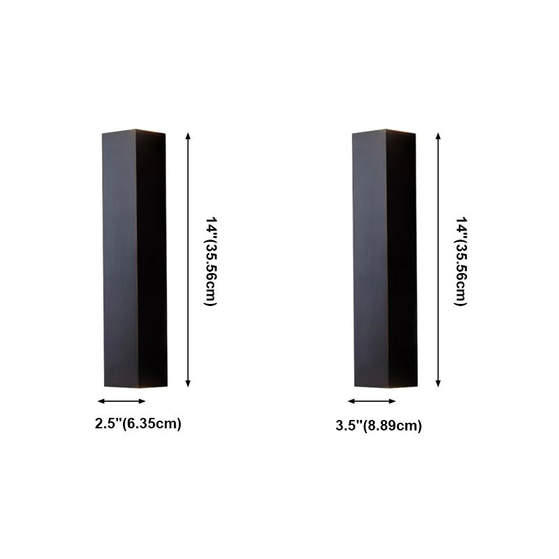 Lampe à lampe murale en aluminium de style moderne Applique 2 LIGHTES RECTANGE CHAMP MURM