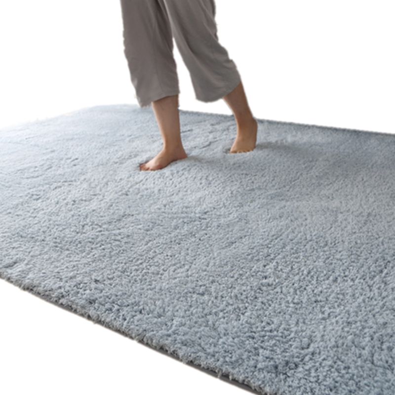 Alfombra sencilla para sala de estar, alfombra interior de color sólido multicolor, mezcla de algodón, respaldo antideslizante, alfombra que admite mascotas