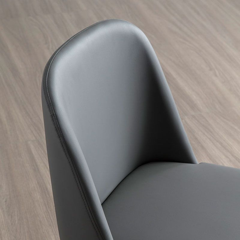 Silla de comedor contemporánea, silla sin brazos con patas de madera para cocina