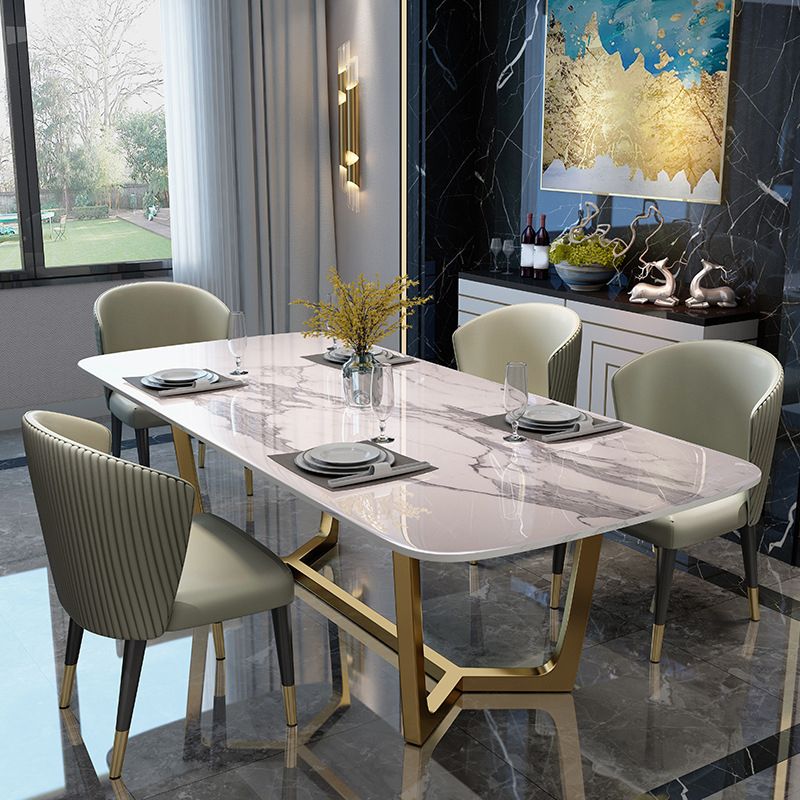 Modern Style Rectangle Table Set 1/4/5/7 Pieces Dining Set for Home