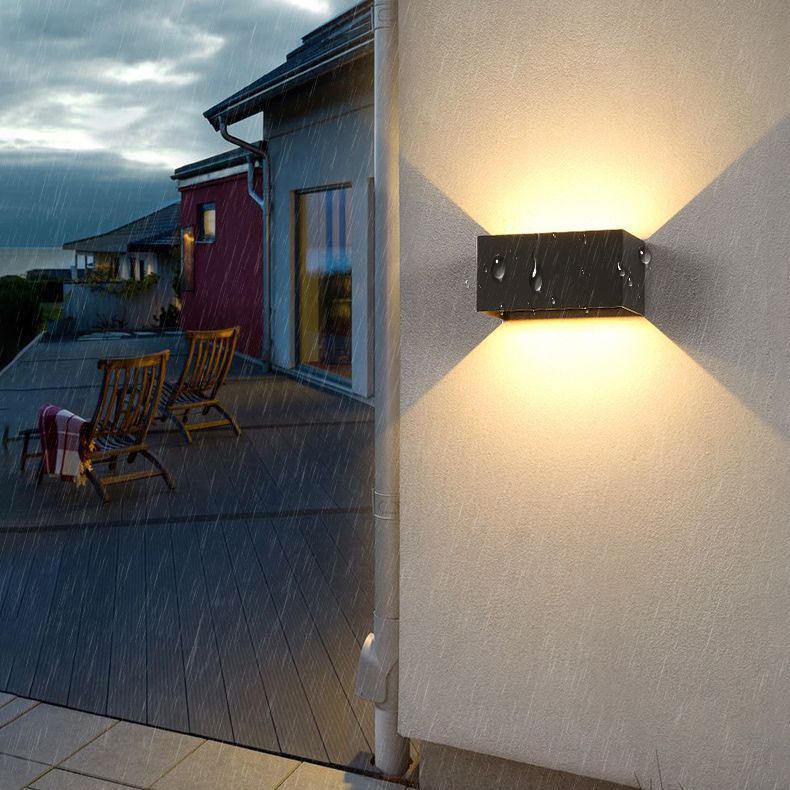 Lámpara montada en la pared rectangular Lámpara de montaje de pared de aluminio moderna para sala de estar