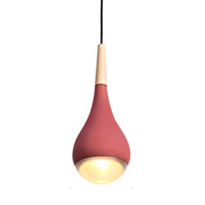 Moderner Stil Teardrop Schatten hängende leichte Zement 1 hängende Lampe für das Restaurant