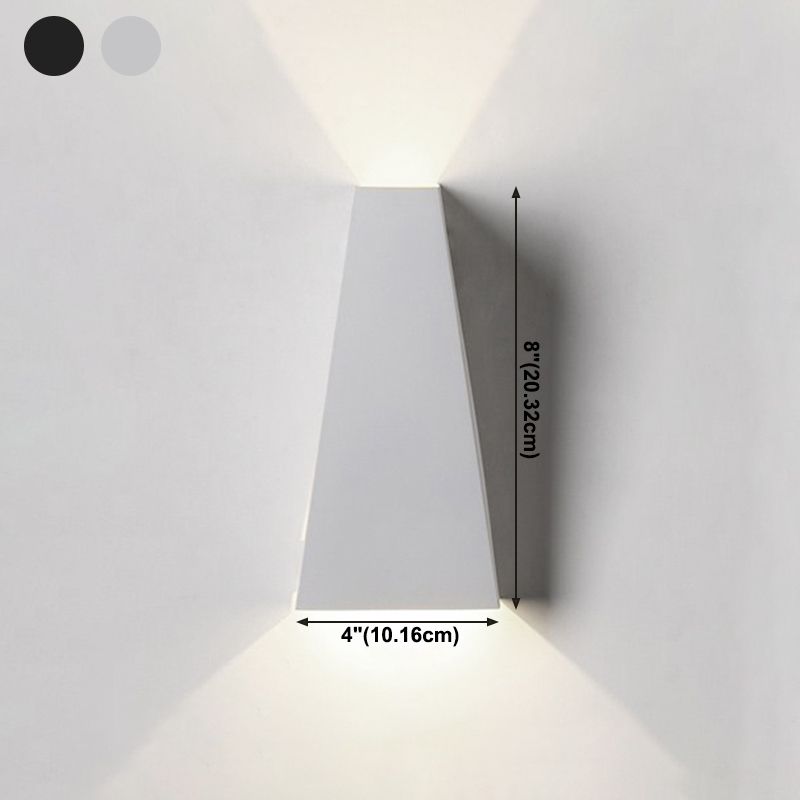 Iluminación de pared de sombra geométrica de metal estilo moderno 2 luces livianas montadas en la pared