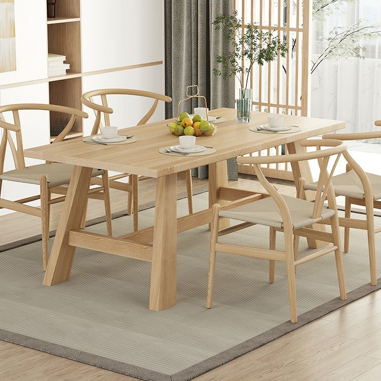 Modern 1/4/5 Pieces Dining Set Rectangle Pine Wood Dining Table for Dining Room